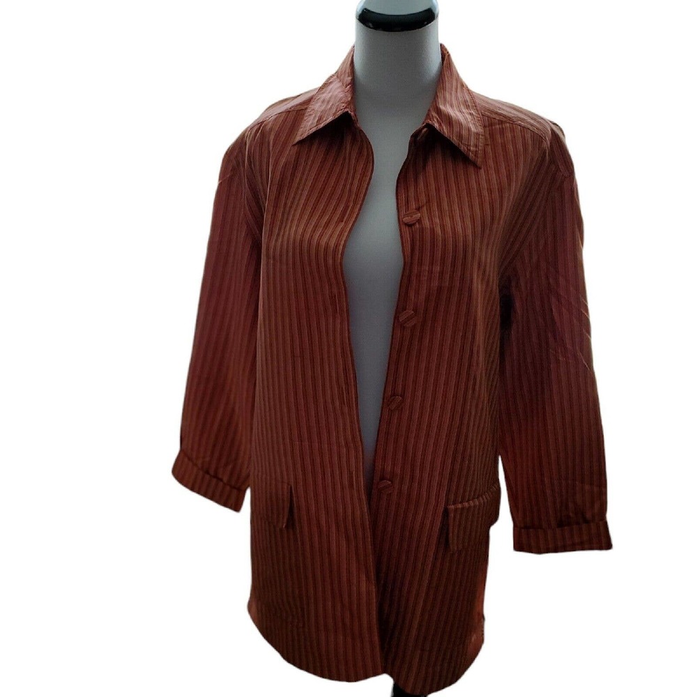 Katherine Kelly Collection Womens Size 6 Silk Lined Blazer Large Patched Pockets